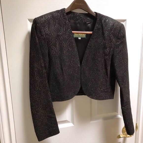 🖤🔥🖤 Gorgeous Vintage Black Leather Danier Cropped Jacket - Picture 6 of 9